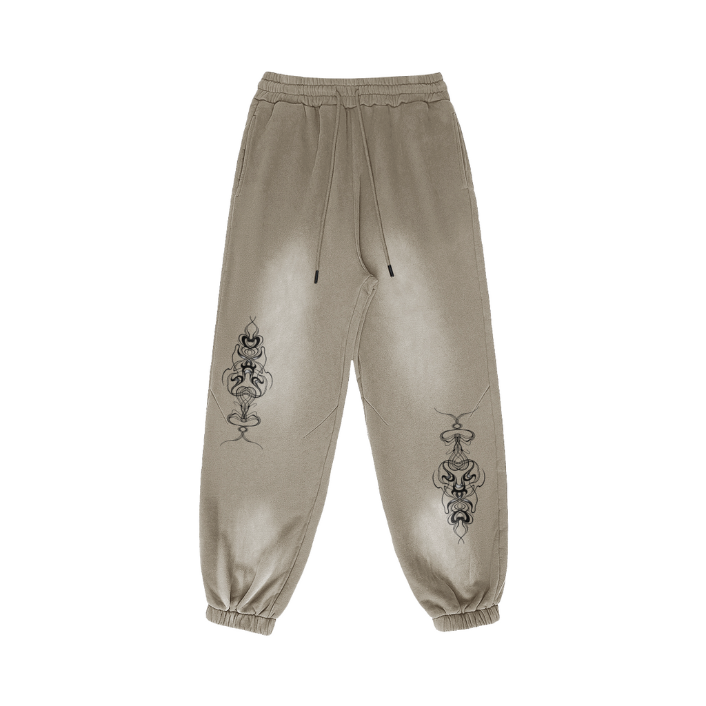 TRIØ7 – Vintage Faded Pants – Frontansicht 3 | Oversized Baggy Sweatpants von TRIØ7