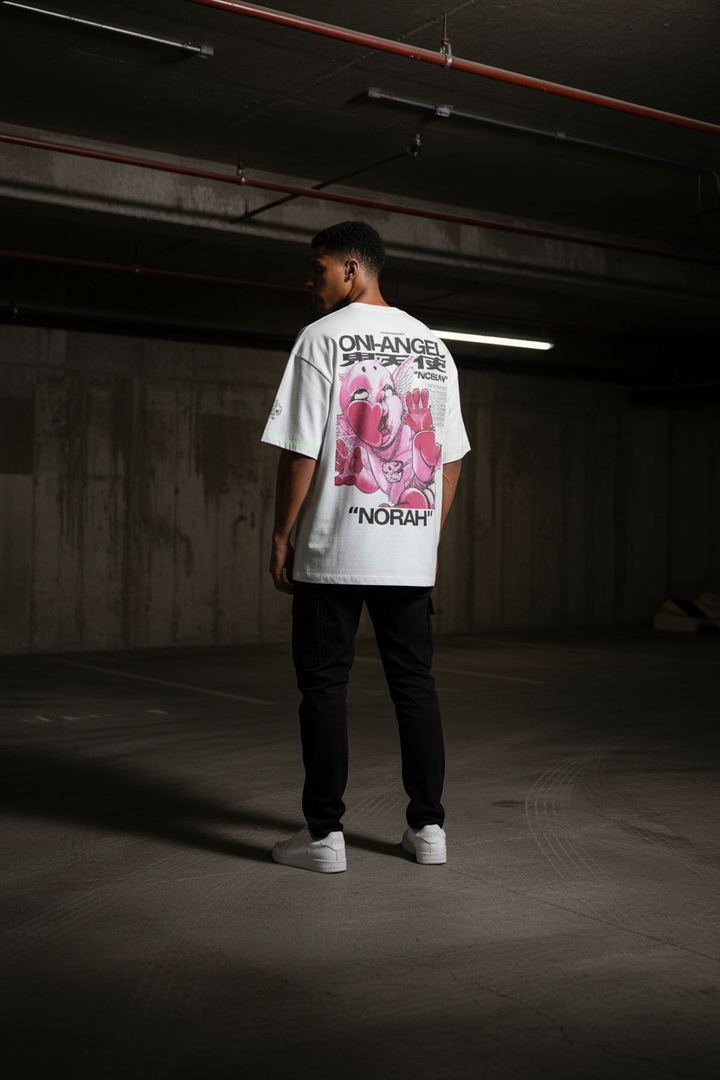 TRIØ7 URBAN – Neon Seam Tee – Frontansicht | Oversized Boxy T-Shirt von TRIØ7