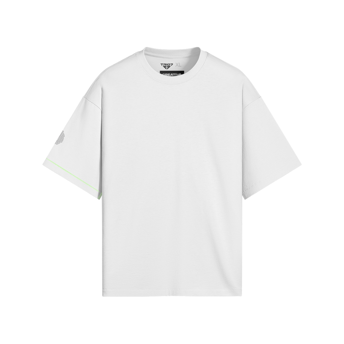 TRIØ7 URBAN – Neon Seam Tee – Frontansicht 2 | Oversized Boxy T-Shirt von TRIØ7