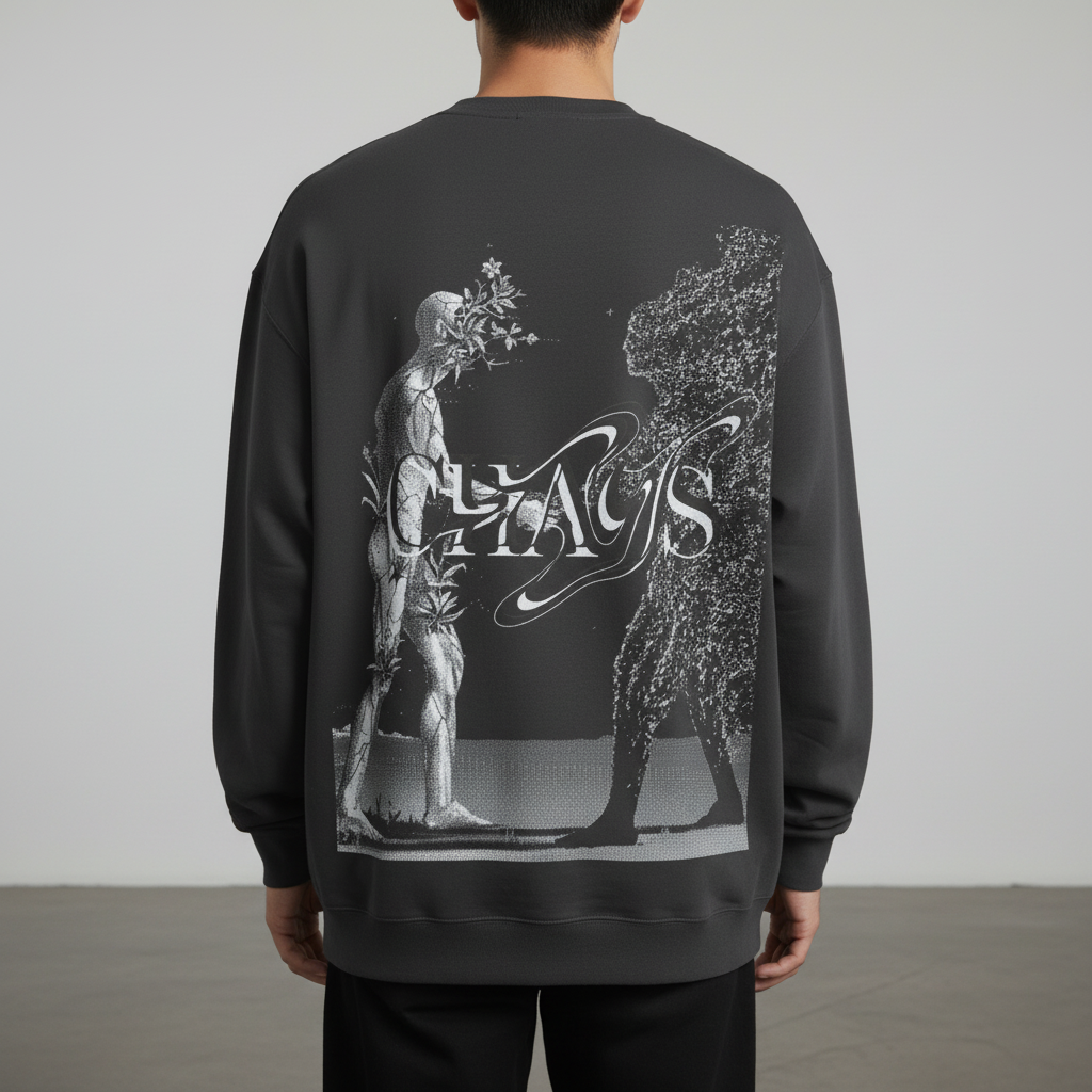 TRIØ7 ARTCORE – Fragment 01 Longsleeve – Rückansicht | Regular fit Longsleeve von TRIØ7