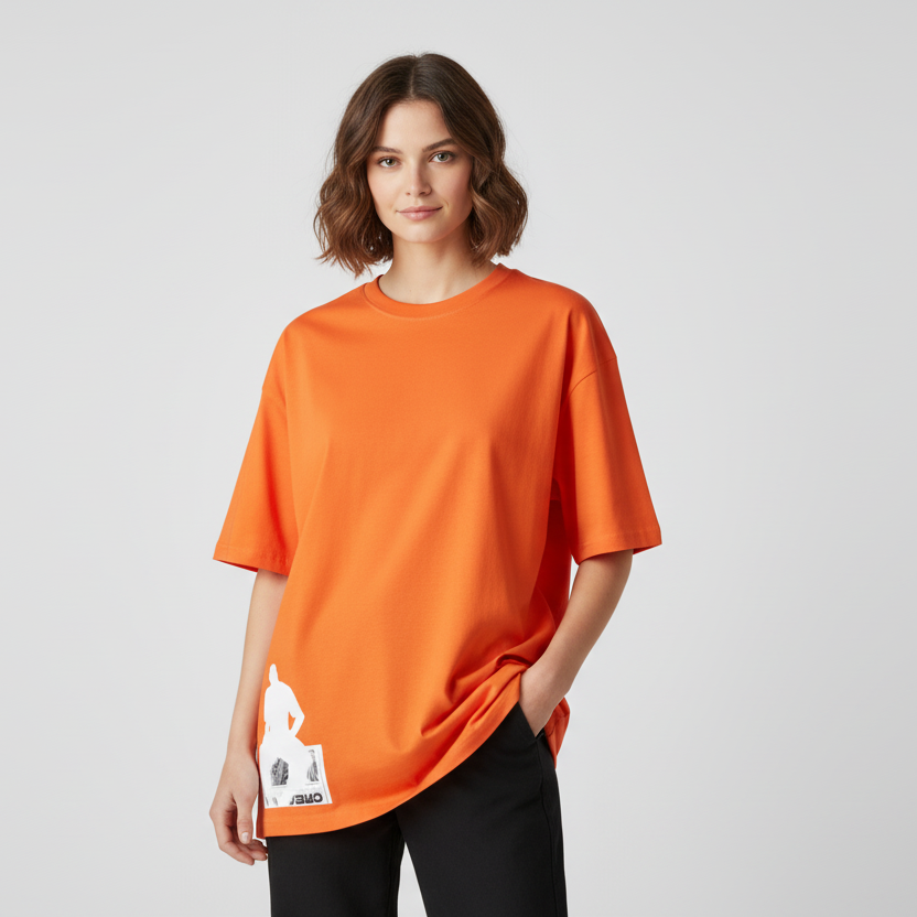 TRIØ7 URBAN – Color Pop Tee – Frontansicht 3 | Oversized Loose fit T-Shirt von TRIØ7