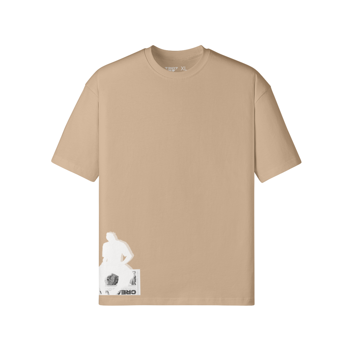 TRIØ7 URBAN – Color Pop Tee – Frontansicht 6 | Oversized Loose fit T-Shirt von TRIØ7