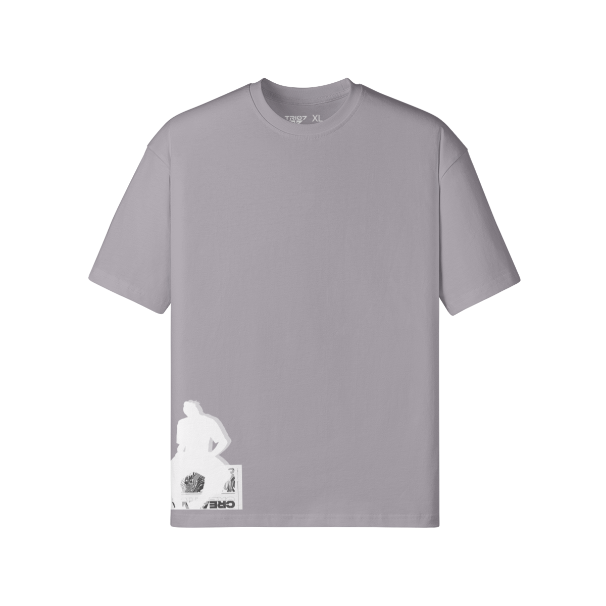 TRIØ7 URBAN – Color Pop Tee – Frontansicht 8 | Oversized Loose fit T-Shirt von TRIØ7