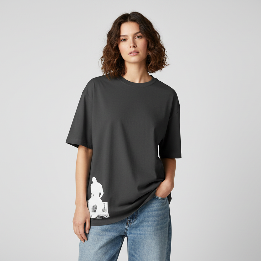TRIØ7 URBAN – Color Pop Tee – Frontansicht 2 | Oversized Loose fit T-Shirt von TRIØ7