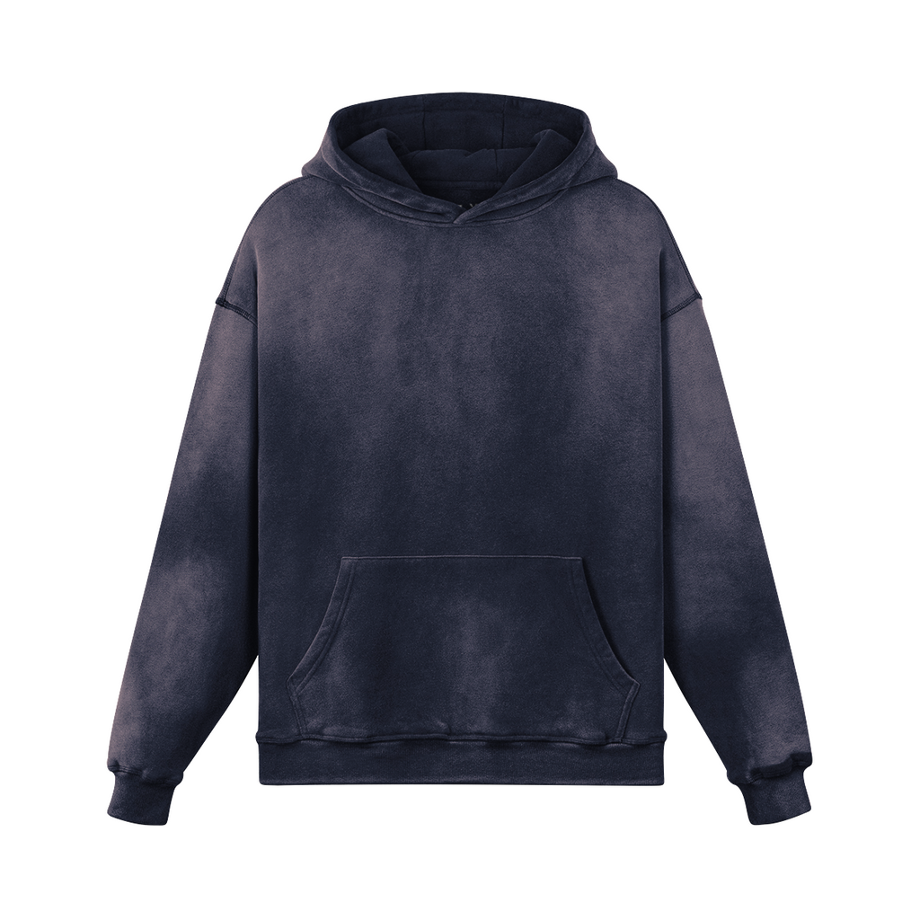 TRIØ7 ARTCORE – Fragment 01 Dusty Hoodie – Frontansicht 2 | Oversized Faded Hoodie von TRIØ7