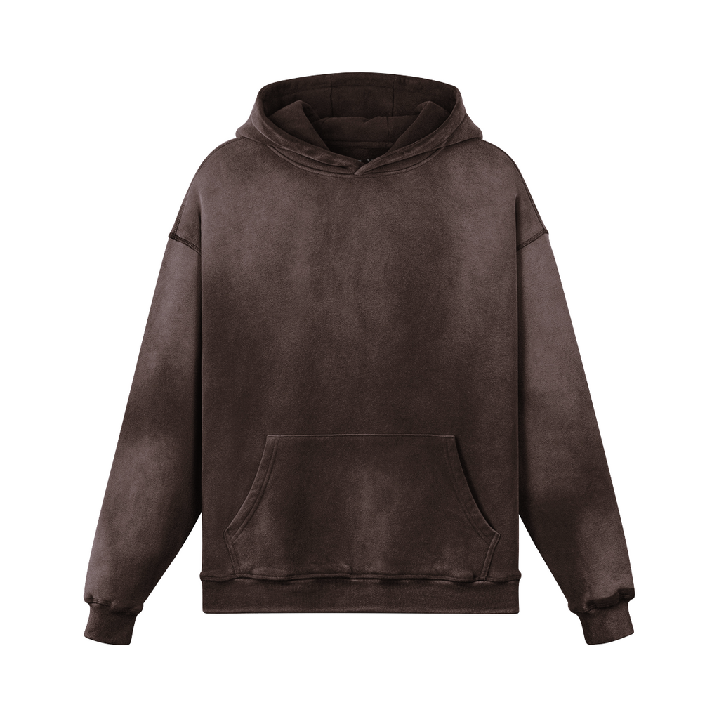 TRIØ7 ARTCORE – Fragment 01 Dusty Hoodie – Frontansicht 3 | Oversized Faded Hoodie von TRIØ7
