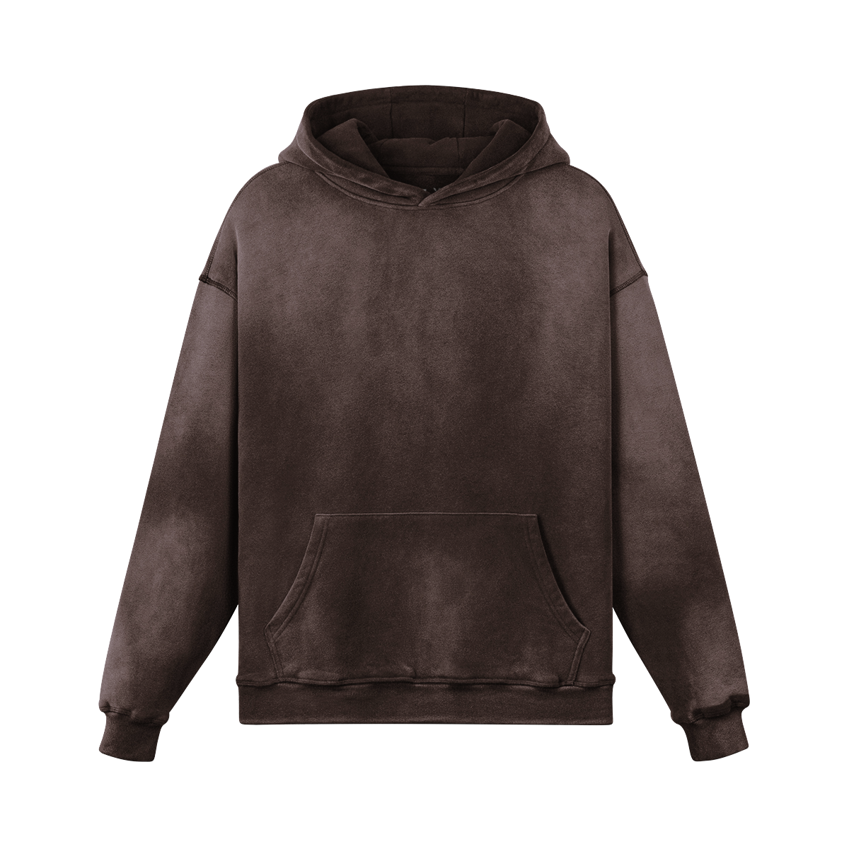 TRIØ7 ARTCORE – Fragment 01 Dusty Hoodie – Frontansicht 3 | Oversized Faded Hoodie von TRIØ7