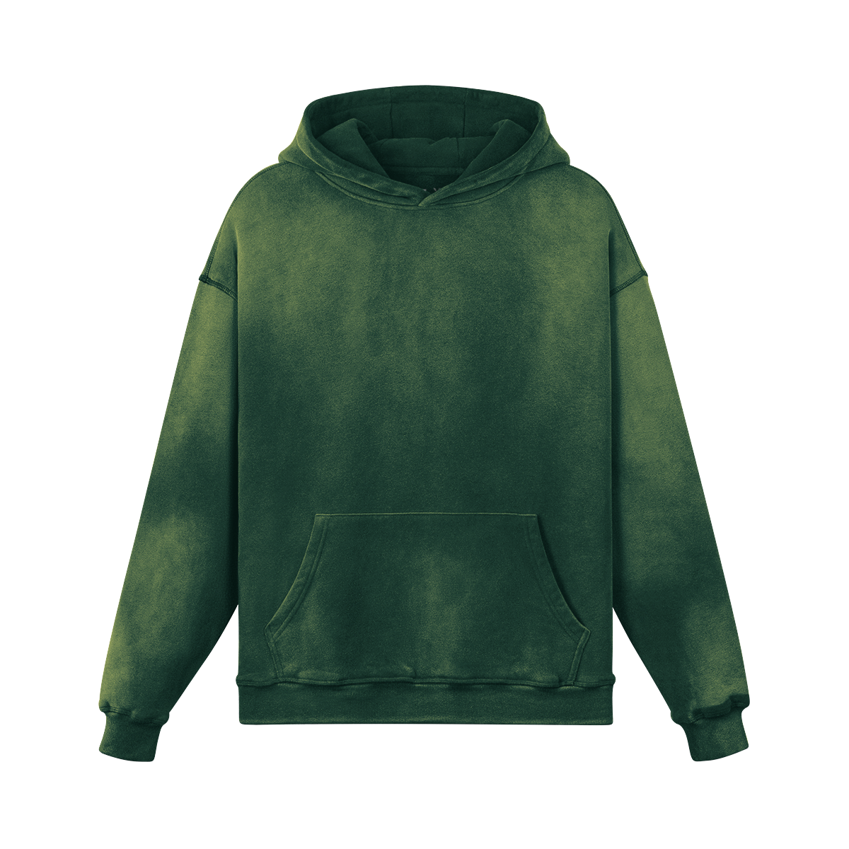 TRIØ7 ARTCORE – Fragment 01 Dusty Hoodie – Frontansicht 5 | Oversized Faded Hoodie von TRIØ7