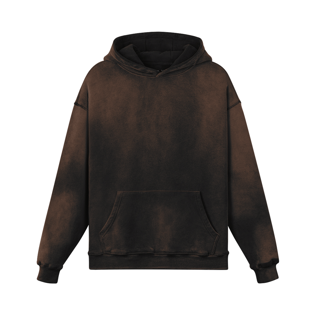 TRIØ7 ARTCORE – Fragment 01 Dusty Hoodie – Frontansicht 6 | Oversized Faded Hoodie von TRIØ7