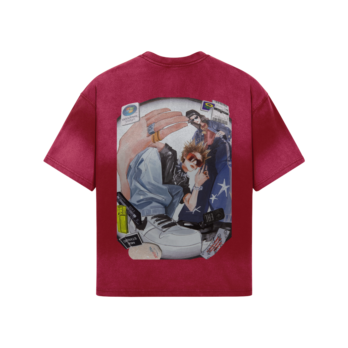 TRIØ7 URBAN – Tie-Dye Boxy Tee – Rückansicht 2 | Oversized Boxy T-Shirt von TRIØ7