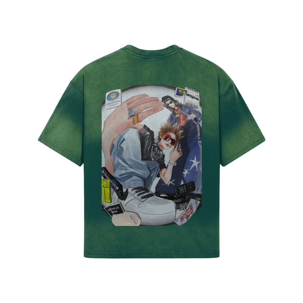 TRIØ7 URBAN – Tie-Dye Boxy Tee – Rückansicht 3 | Oversized Boxy T-Shirt von TRIØ7