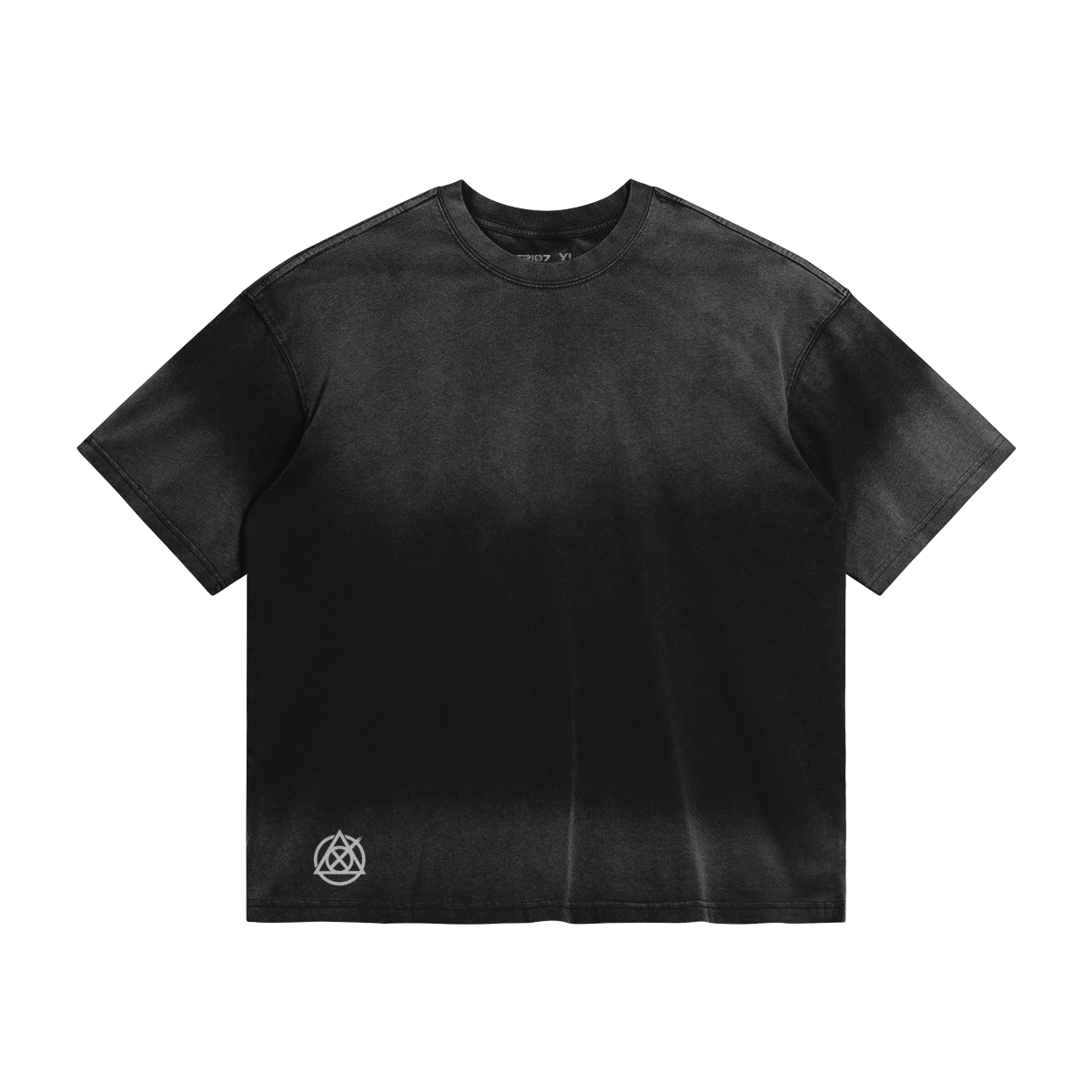 TRIØ7 URBAN – Tie-Dye Boxy Tee – Frontansicht 5 | Oversized Boxy T-Shirt von TRIØ7