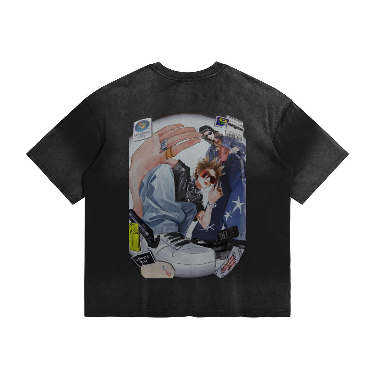 TRIØ7 URBAN – Tie-Dye Boxy Tee – Rückansicht 4 | Oversized Boxy T-Shirt von TRIØ7