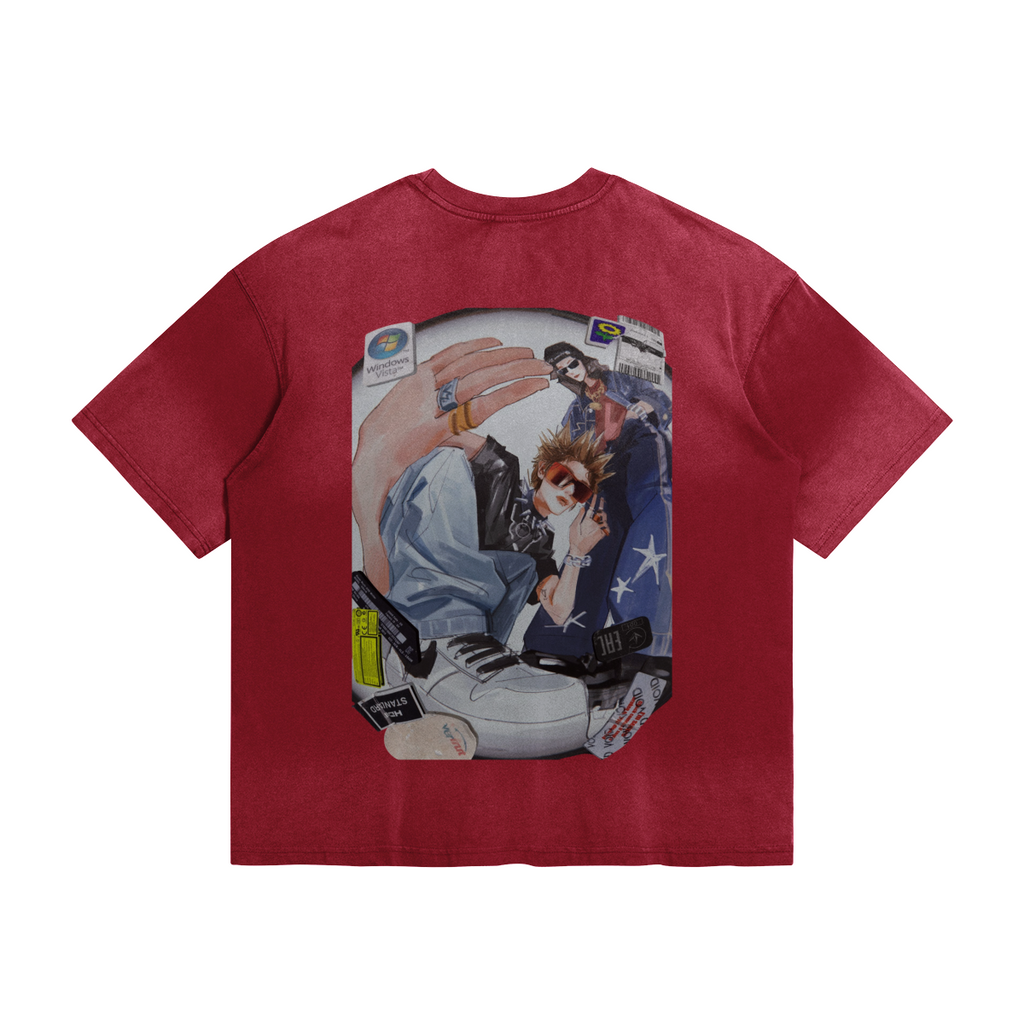 TRIØ7 URBAN – Tie-Dye Boxy Tee – Rückansicht 5 | Oversized Boxy T-Shirt von TRIØ7