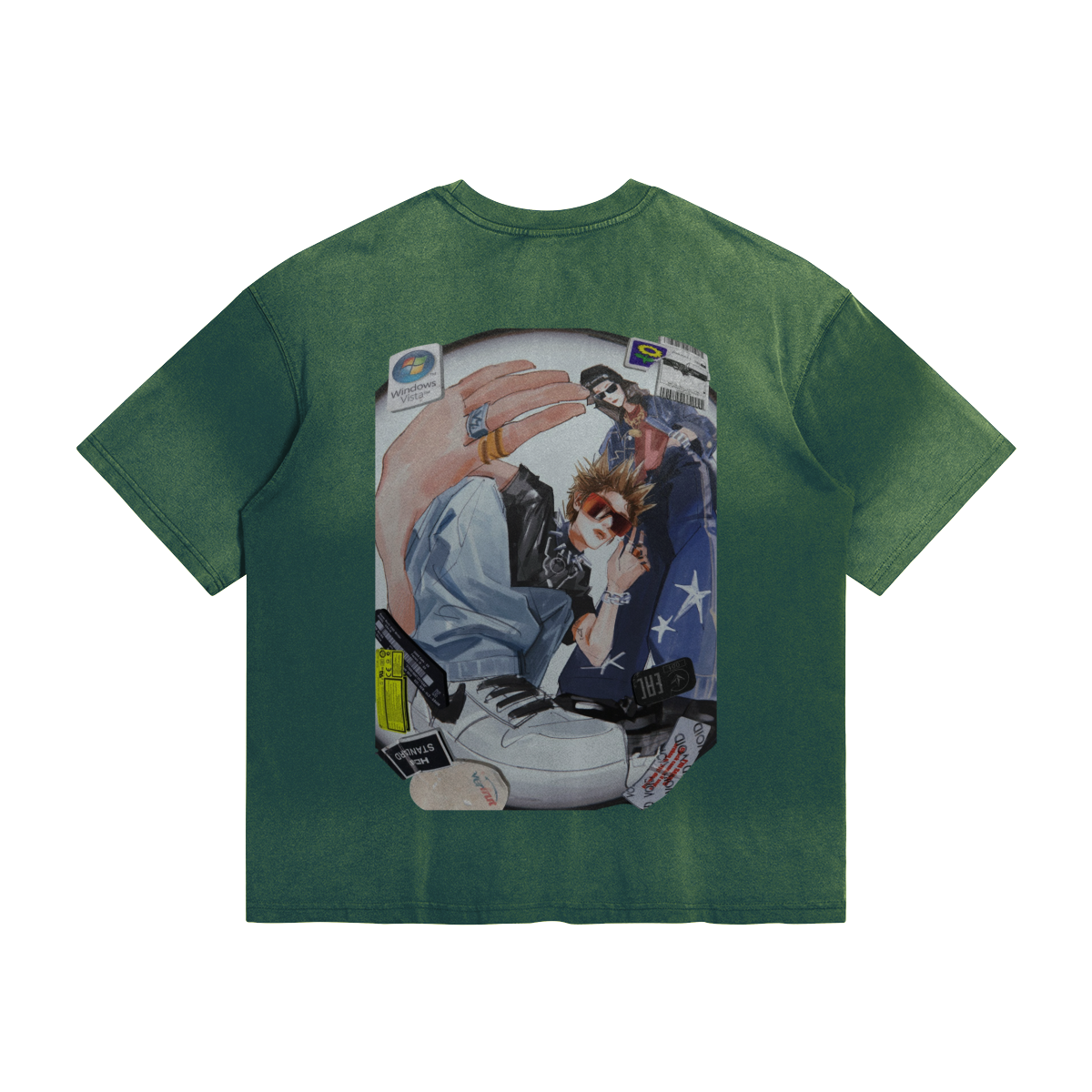 TRIØ7 URBAN – Tie-Dye Boxy Tee – Rückansicht 6 | Oversized Boxy T-Shirt von TRIØ7