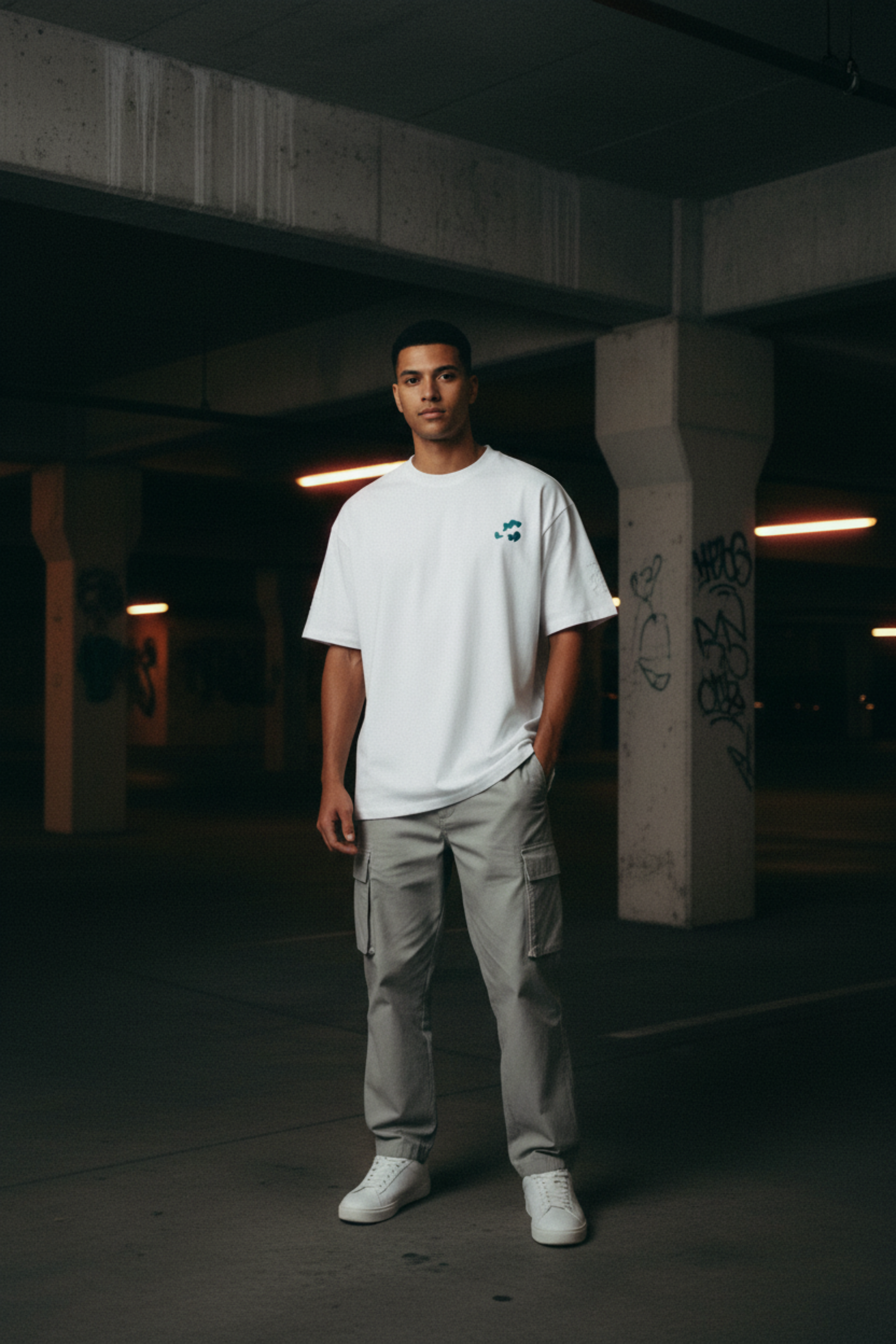 TRIØ7 ESSENTIAL – Heavyweight Oversized Tee 300+ – Frontansicht | Oversized Boxy T-Shirt von TRIØ7