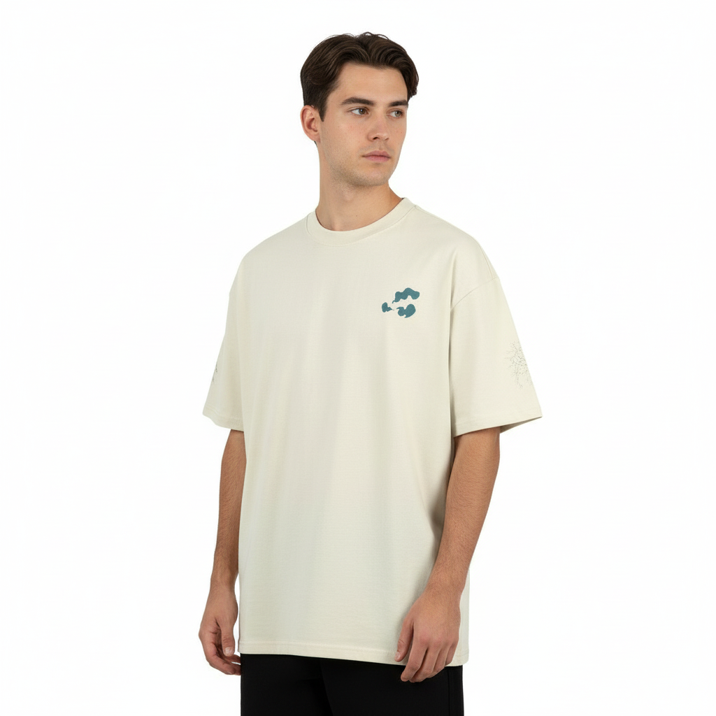 TRIØ7 ESSENTIAL – Heavyweight Oversized Tee 300+ – Frontansicht 5 | Oversized Boxy T-Shirt von TRIØ7