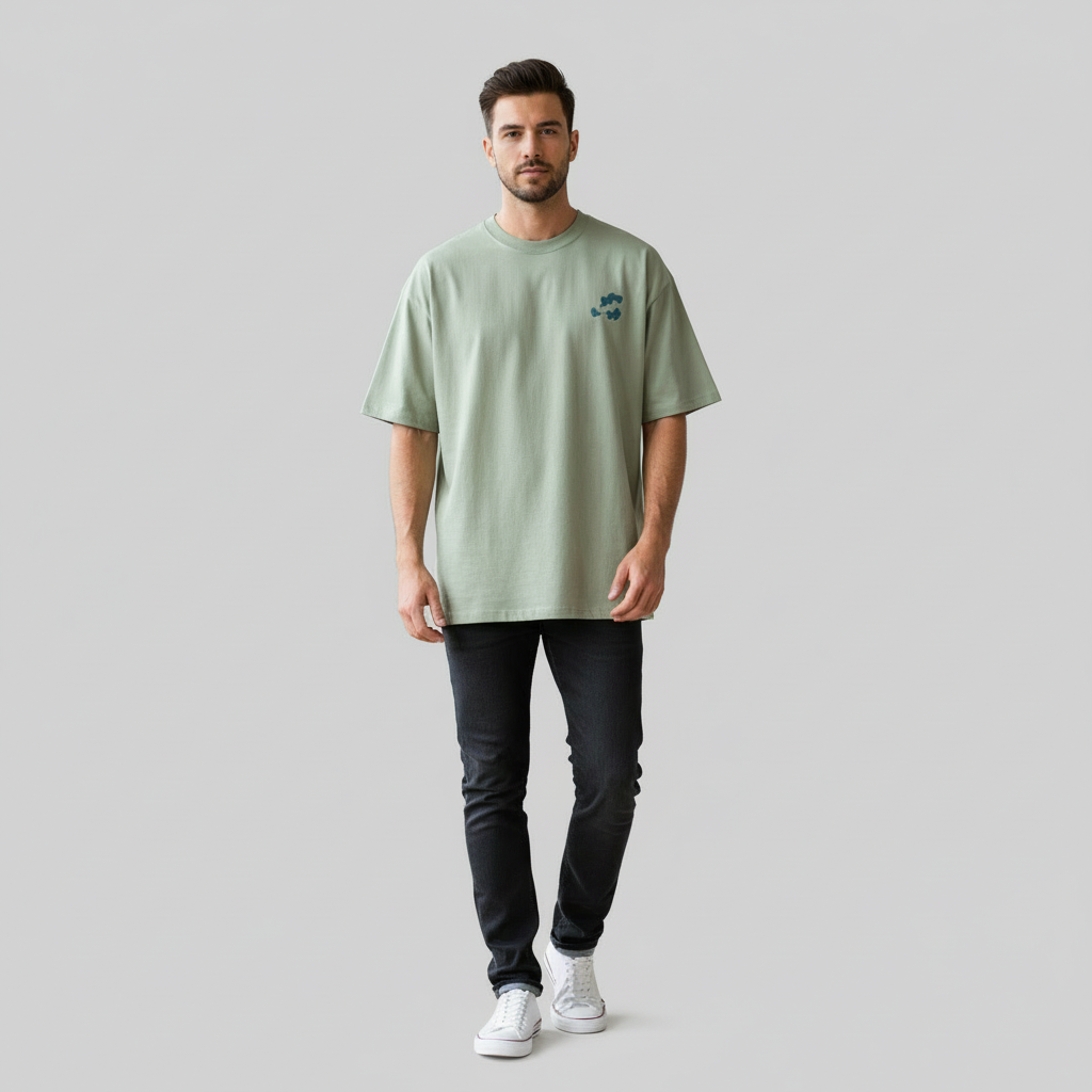 TRIØ7 ESSENTIAL – Heavyweight Oversized Tee 300+ – Frontansicht 13 | Oversized Boxy T-Shirt von TRIØ7