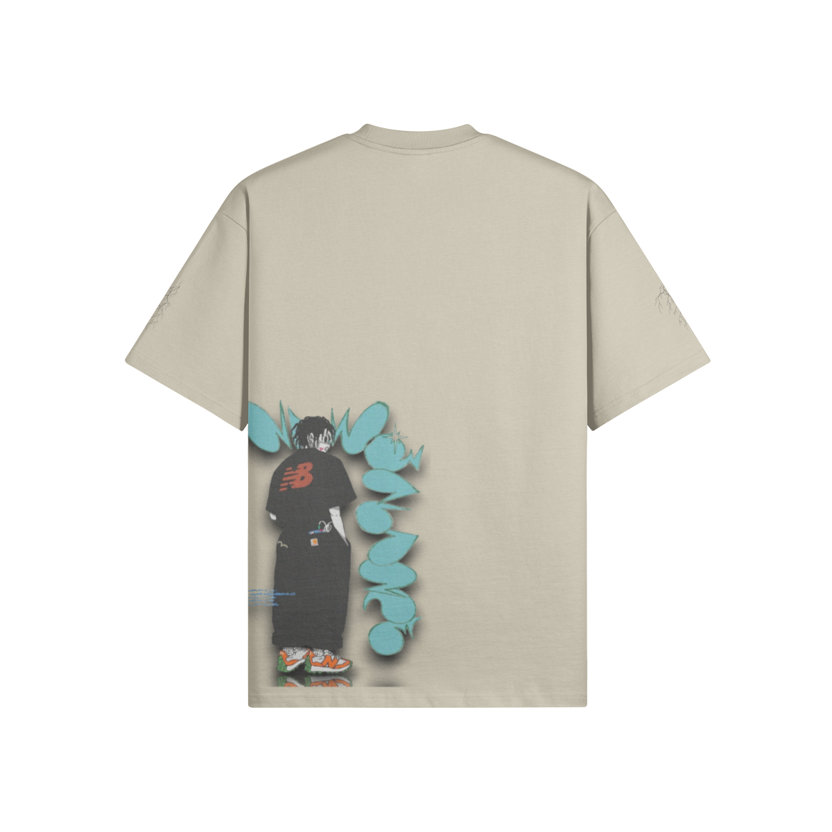 TRIØ7 ESSENTIAL – Heavyweight Oversized Tee 300+ – Rückansicht 11 | Oversized Boxy T-Shirt von TRIØ7