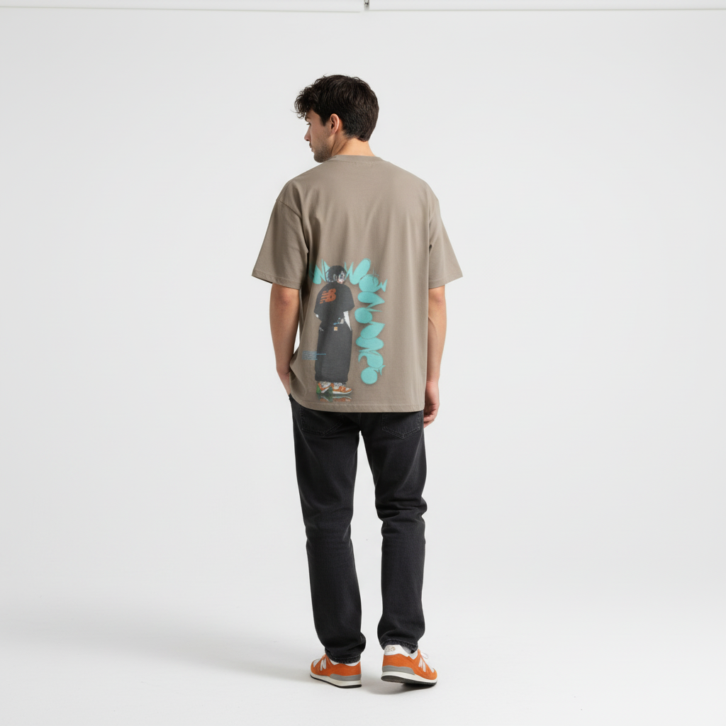 TRIØ7 ESSENTIAL – Heavyweight Oversized Tee 300+ – Rückansicht 5 | Oversized Boxy T-Shirt von TRIØ7