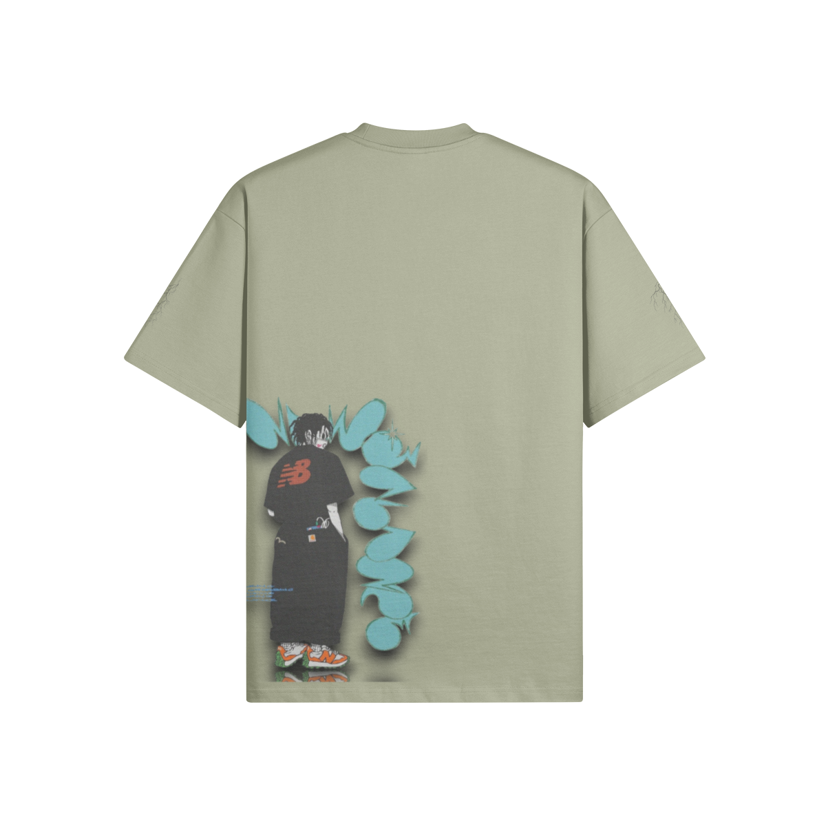 TRIØ7 ESSENTIAL – Heavyweight Oversized Tee 300+ – Rückansicht 12 | Oversized Boxy T-Shirt von TRIØ7