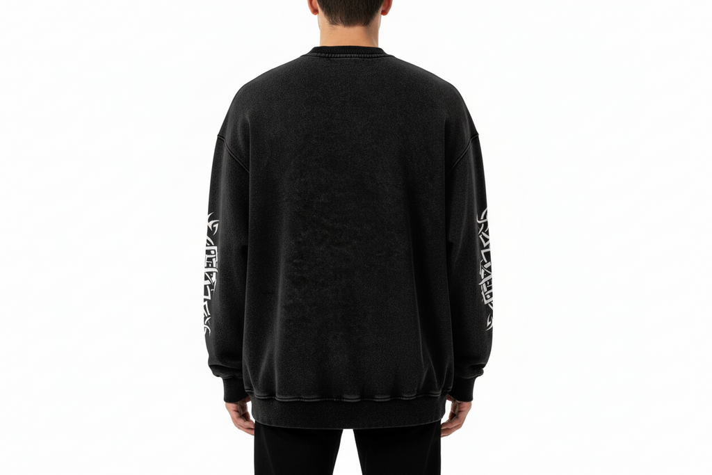 TRIØ7 ARTCORE – Fragment 01 Crewneck – Frontansicht 3 | Heavyweight Oversized Sweatshirt von TRIØ7