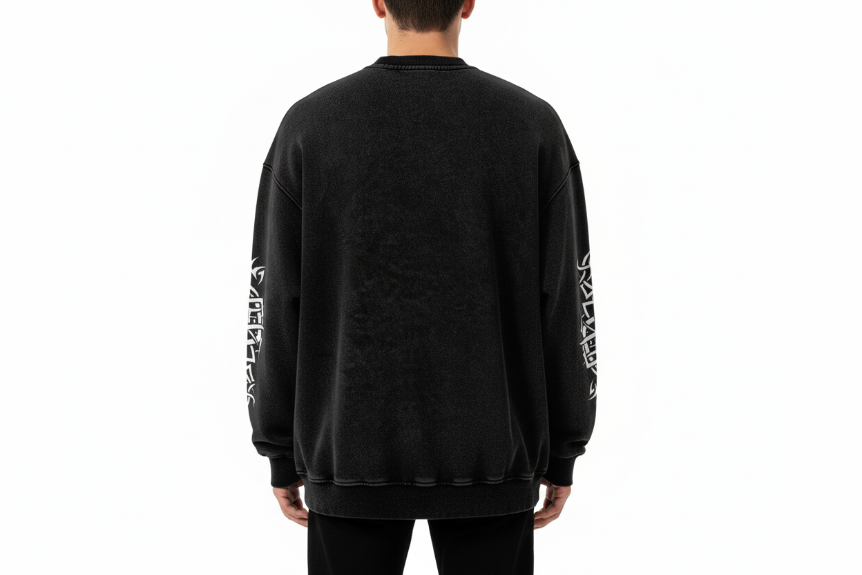 TRIØ7 ARTCORE – Fragment 01 Crewneck – Frontansicht 3 | Heavyweight Oversized Sweatshirt von TRIØ7