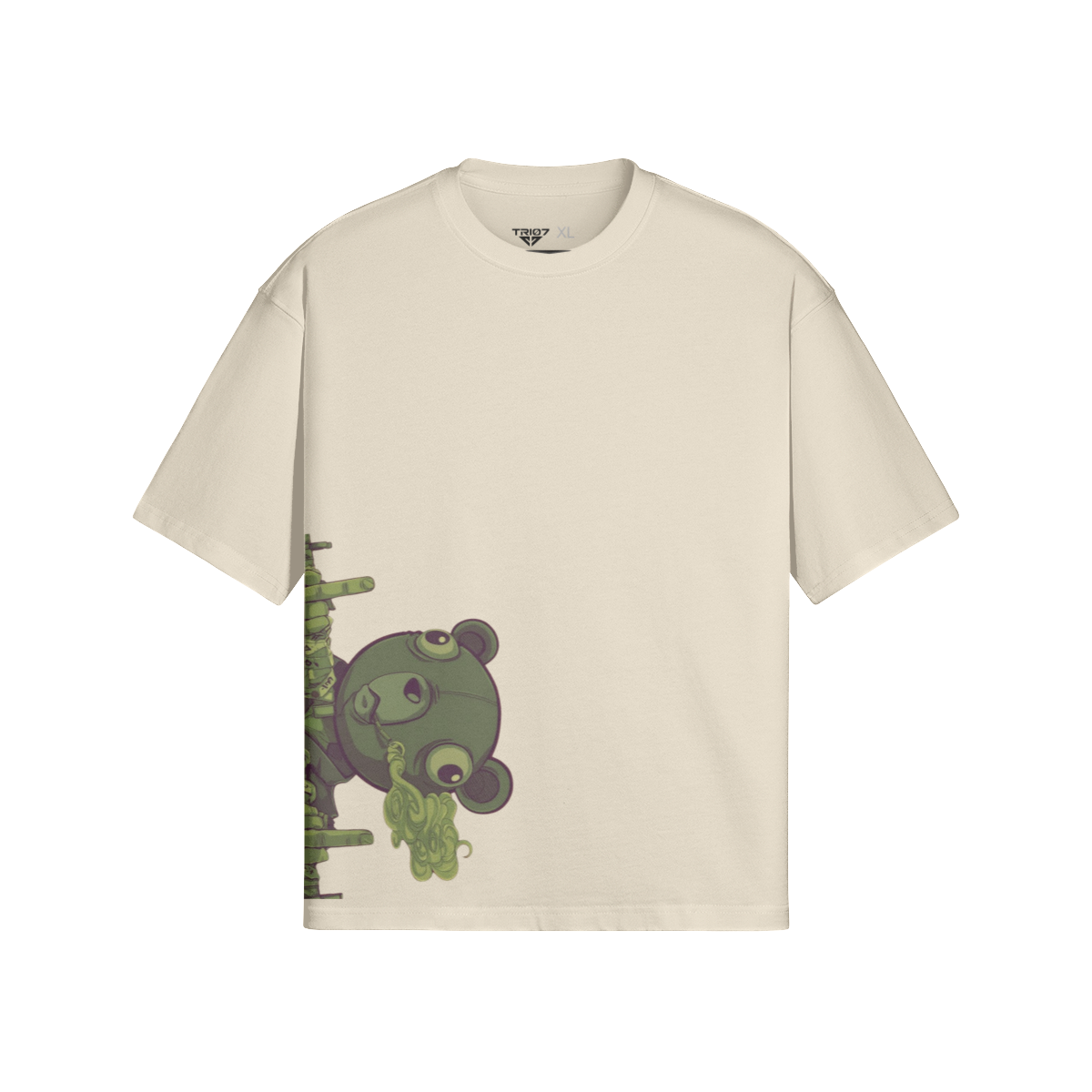 TRIØ7 ESSENTIAL – Iconic Boxy Tee – Frontansicht 7 | Oversized Boxy T-Shirt von TRIØ7