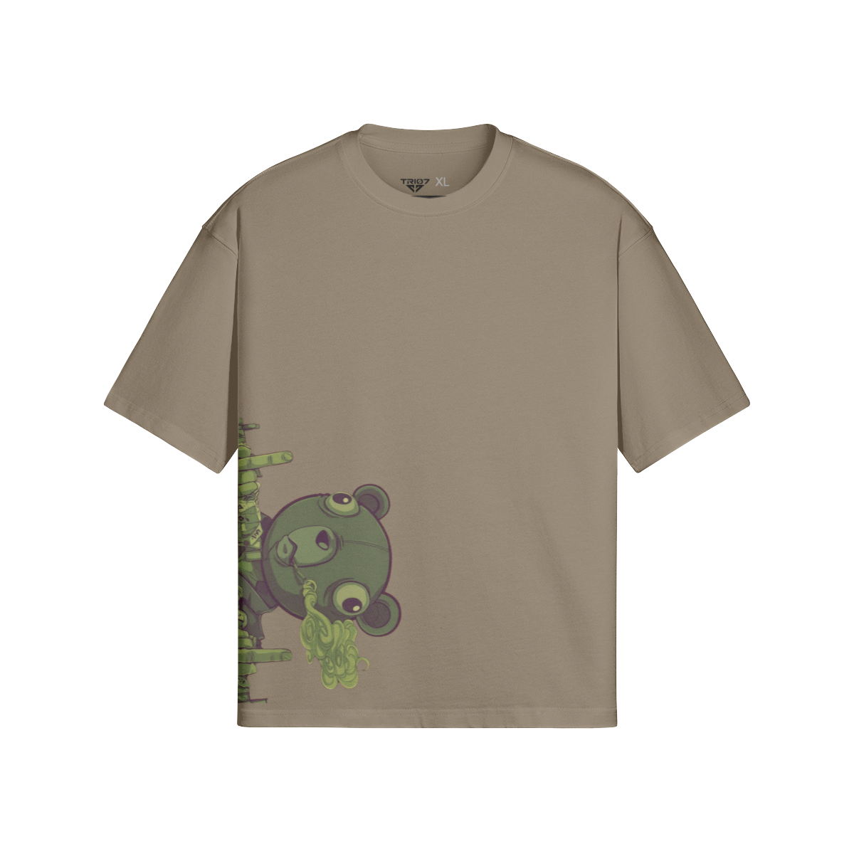 TRIØ7 ESSENTIAL – Iconic Boxy Tee – Frontansicht 4 | Oversized Boxy T-Shirt von TRIØ7