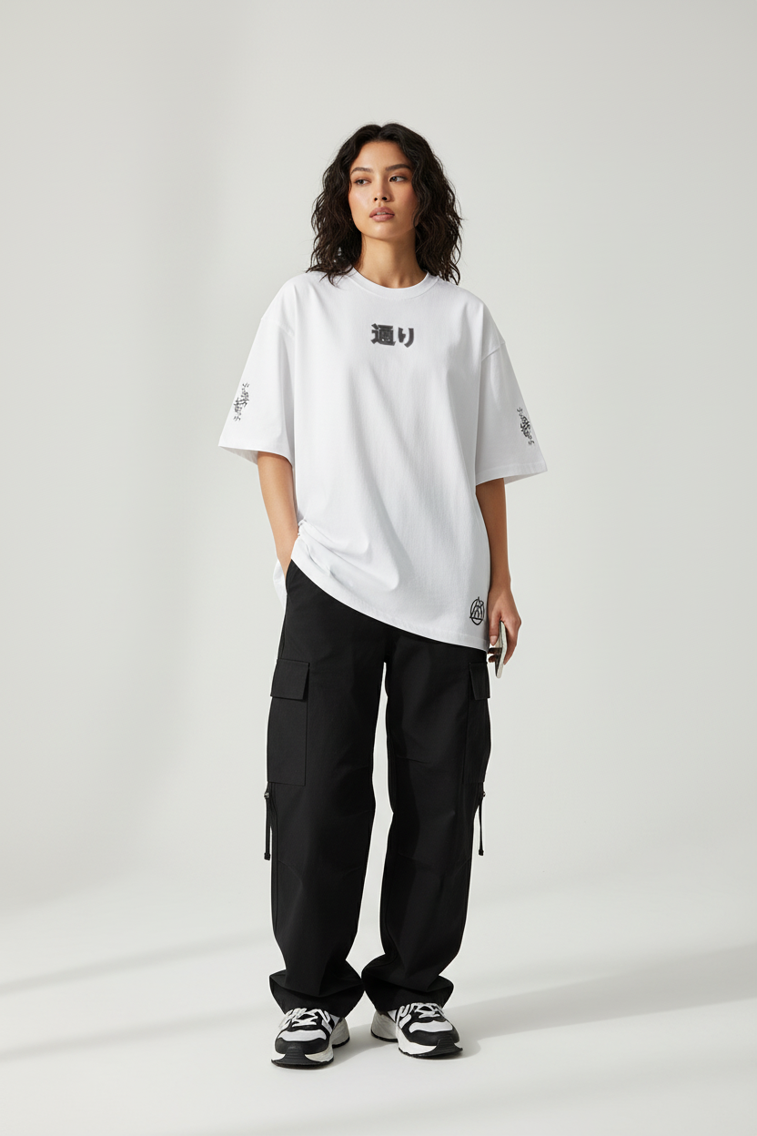 TRIØ7 ESSENTIAL – Boxy Tee – Frontansicht 2 | Oversized Boxy T-Shirt von TRIØ7