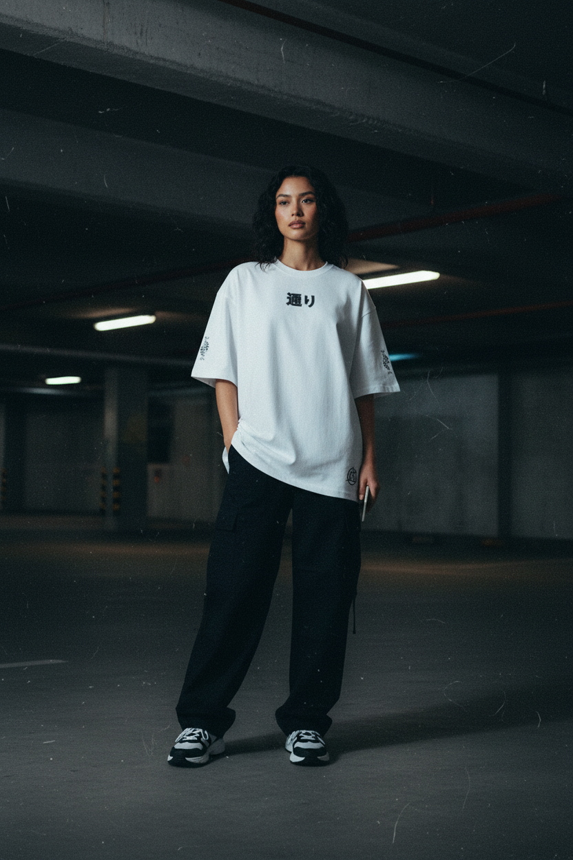 TRIØ7 ESSENTIAL – Boxy Tee – Frontansicht | Oversized Boxy T-Shirt von TRIØ7