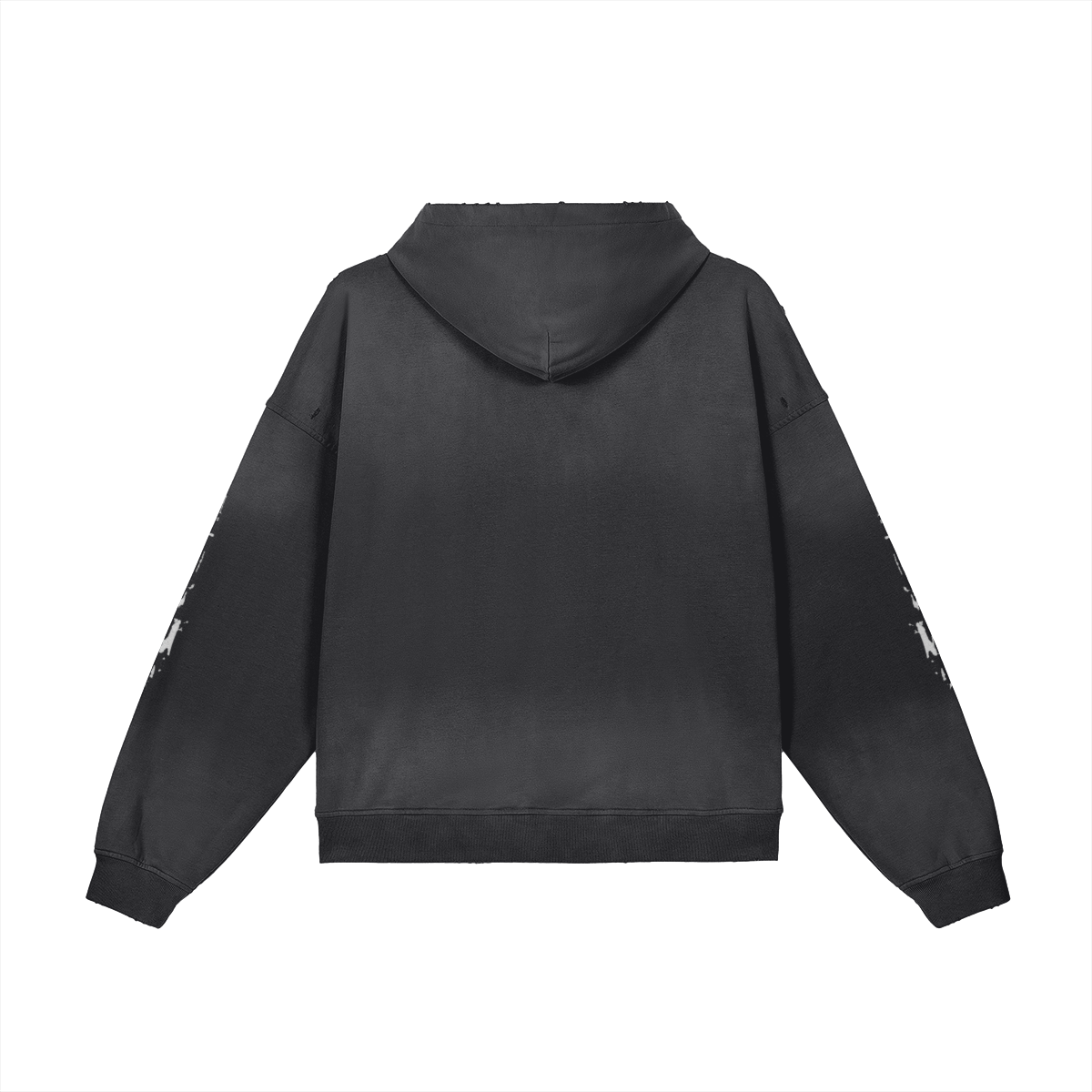 TRIØ7 ARTCORE – Fragment 01 Rebel Hoodie – Rückansicht | Oversized Washed Hoodie von TRIØ7