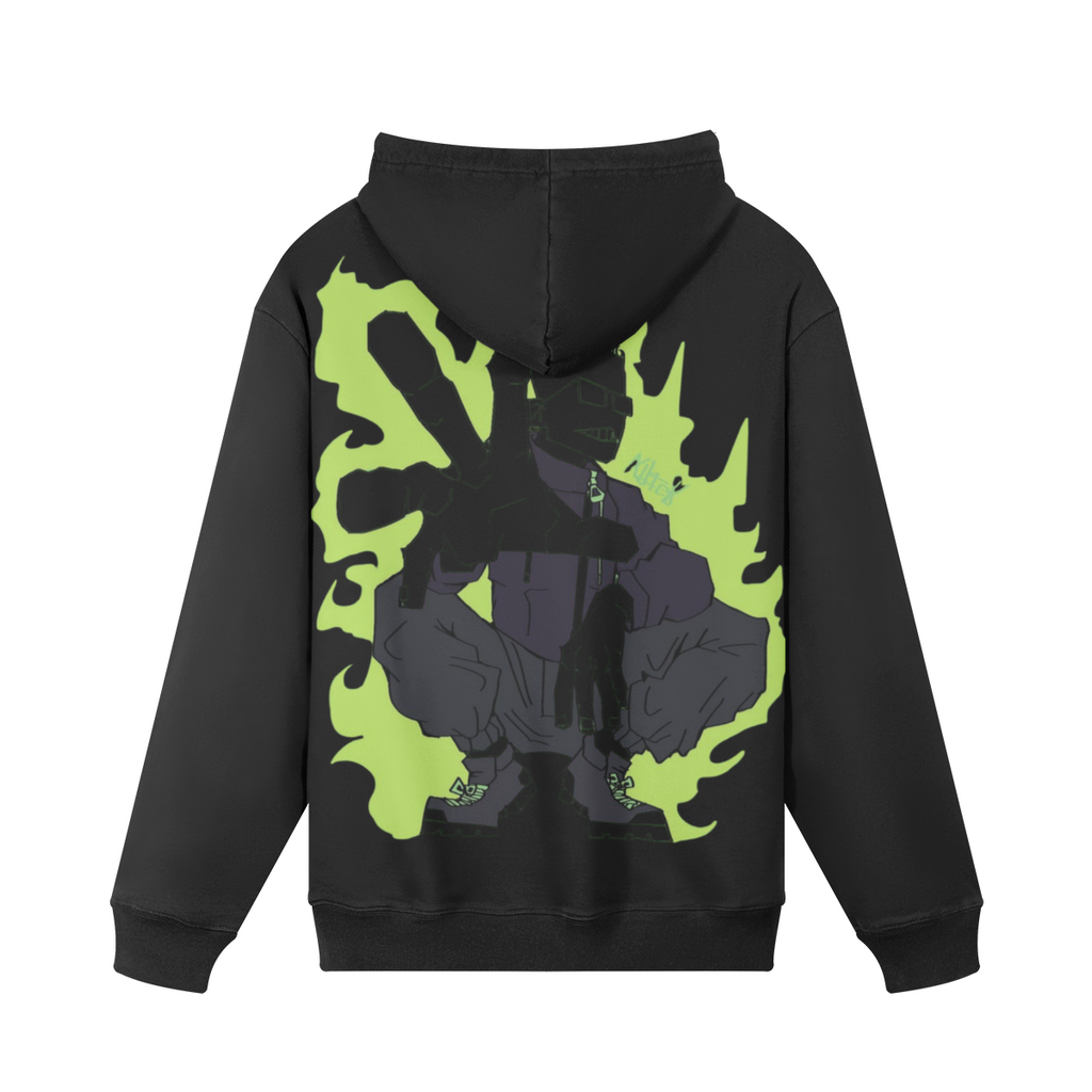 TRIØ7 URBAN – Vintage Wash Hoodie – Frontansicht 4 | Oversized Drawstring Hoodie von TRIØ7