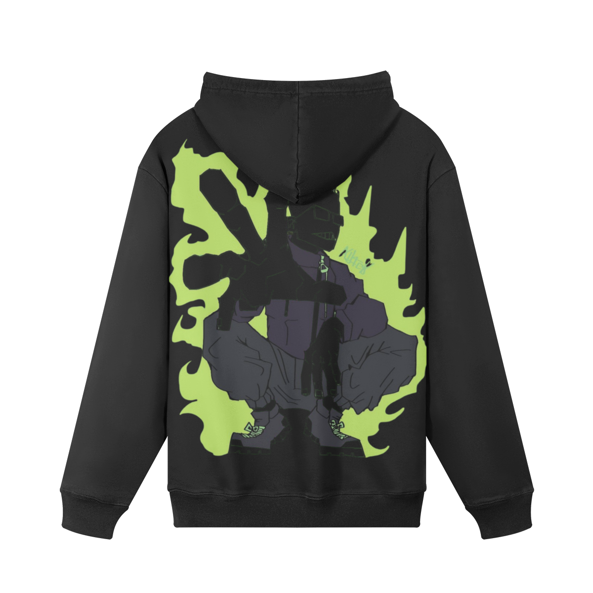 TRIØ7 URBAN – Vintage Wash Hoodie – Frontansicht 4 | Oversized Drawstring Hoodie von TRIØ7