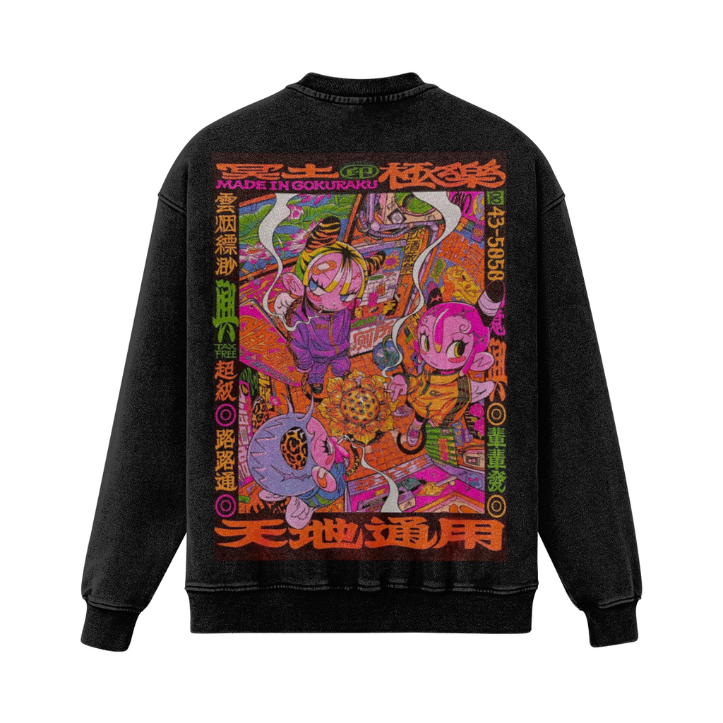 TRIØ7 ESSENTIAL – Vintage Heavyweight Crewneck – Frontansicht 4 | Heavyweight Oversized Sweatshirt von TRIØ7