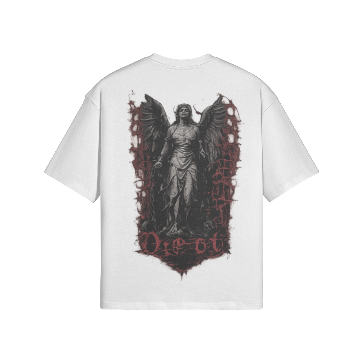 TRIØ7 ARTCORE – Fragment 01 Boxy Tee – Rückansicht | Oversized Boxy T-Shirt von TRIØ7