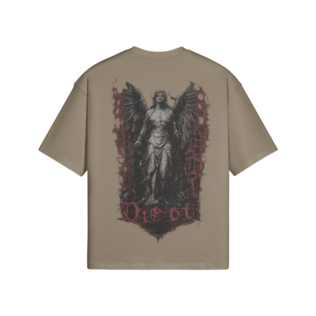 TRIØ7 ARTCORE – Fragment 01 Boxy Tee – Rückansicht 3 | Oversized Boxy T-Shirt von TRIØ7