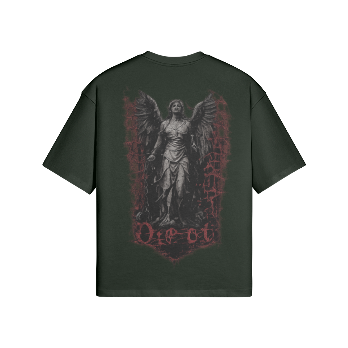 TRIØ7 ARTCORE – Fragment 01 Boxy Tee – Rückansicht 4 | Oversized Boxy T-Shirt von TRIØ7