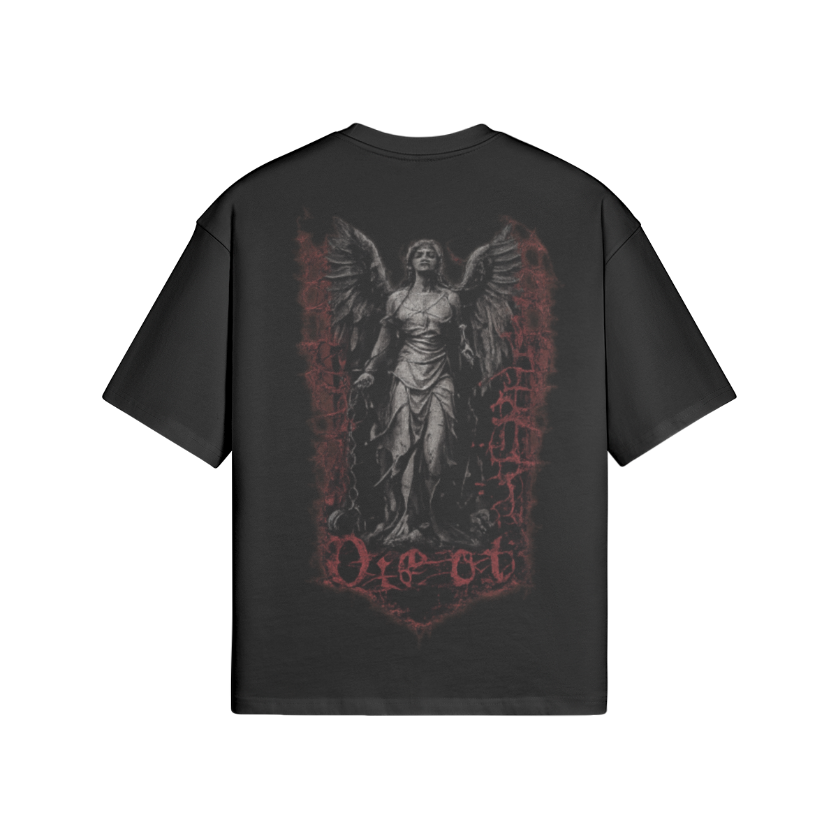 TRIØ7 ARTCORE – Fragment 01 Boxy Tee – Rückansicht 2 | Oversized Boxy T-Shirt von TRIØ7